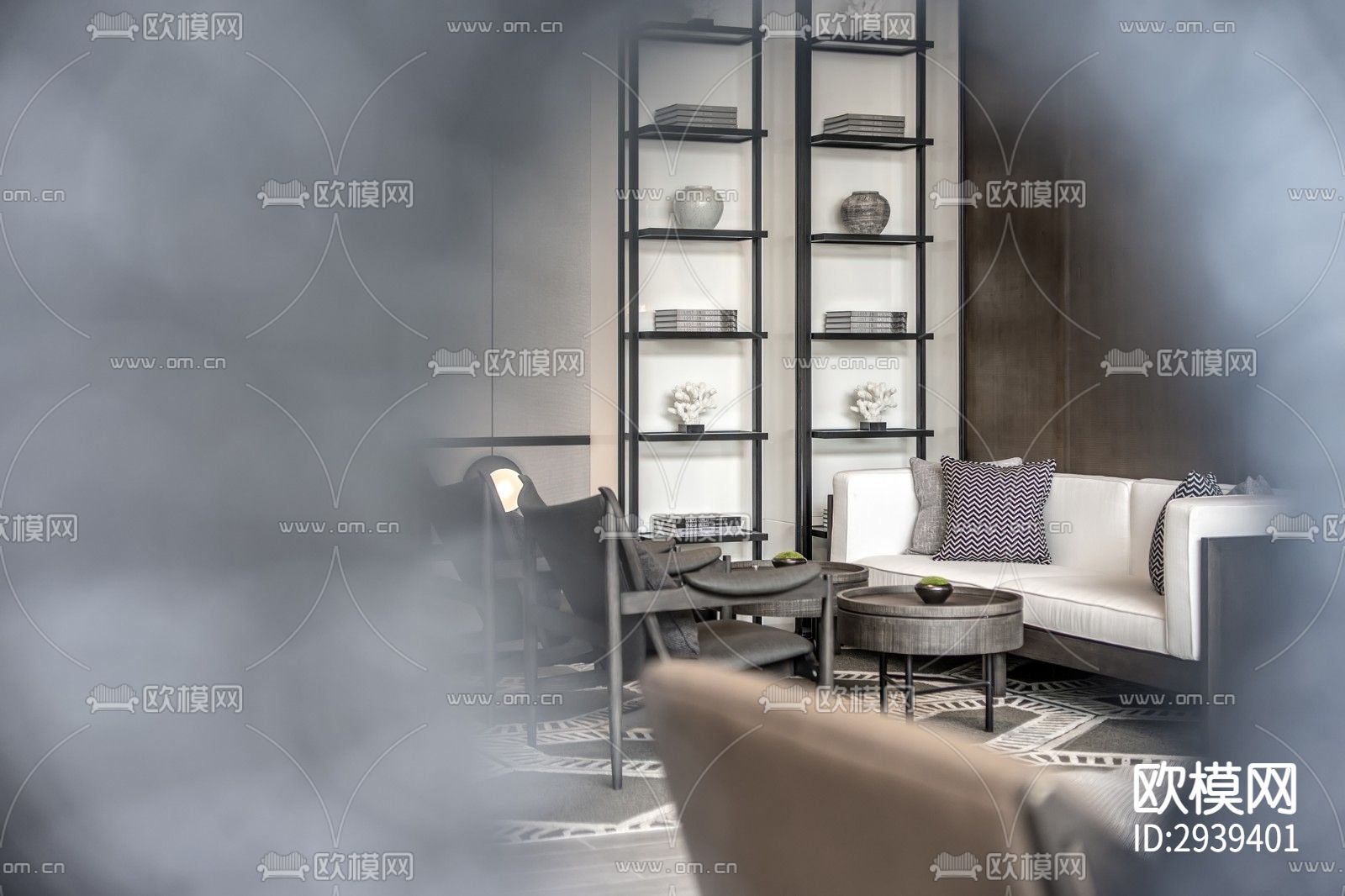 新中式酒店民宿效果图下载（渲染图1）