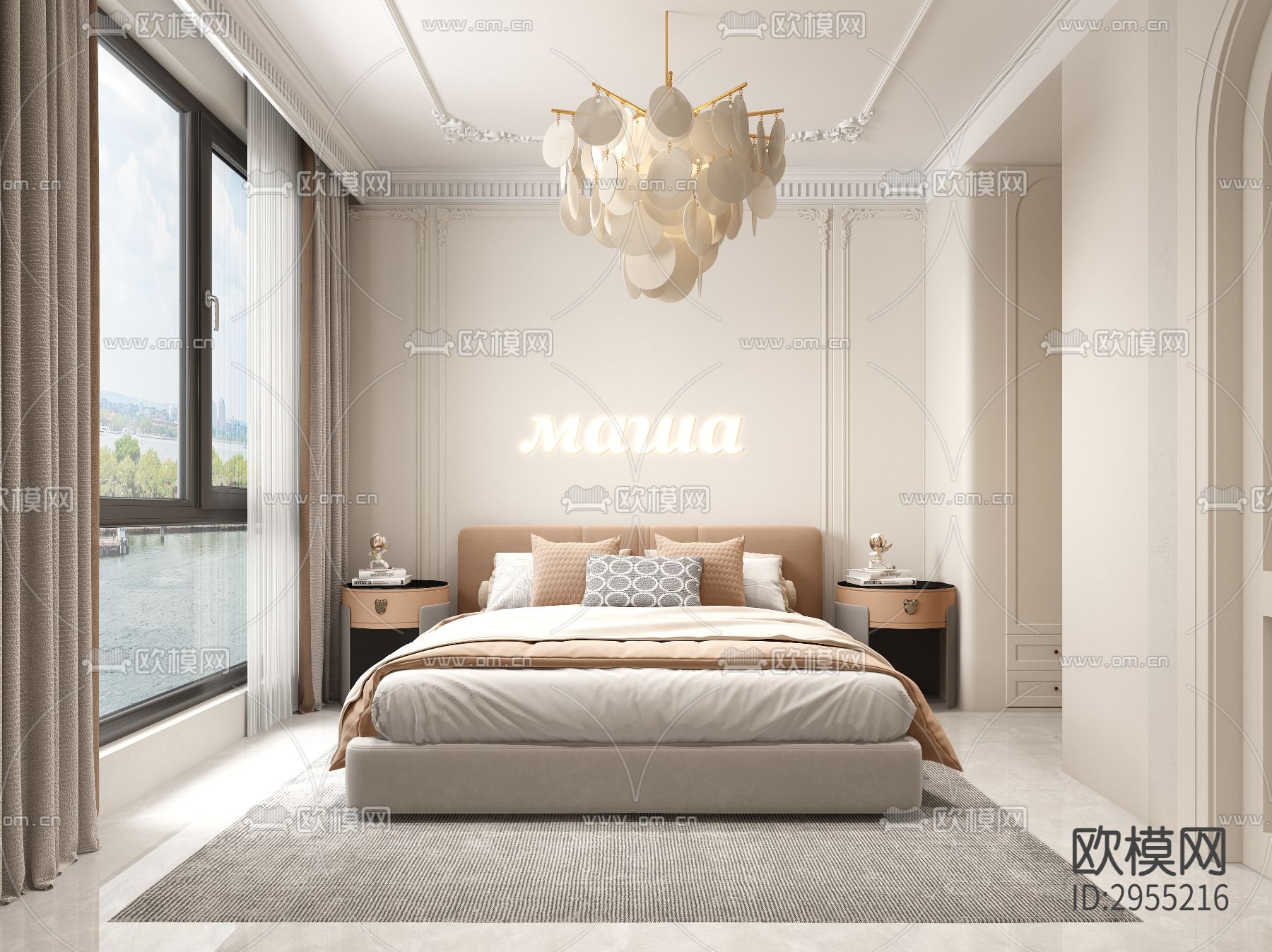 现代平层效果图下载（渲染图13）