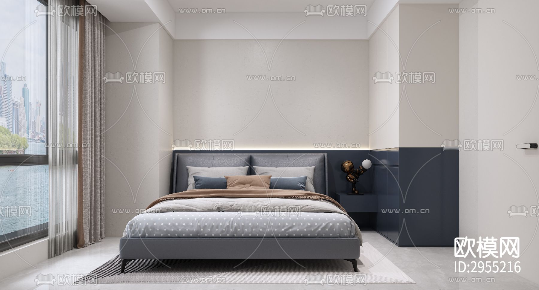 现代平层效果图下载（渲染图8）