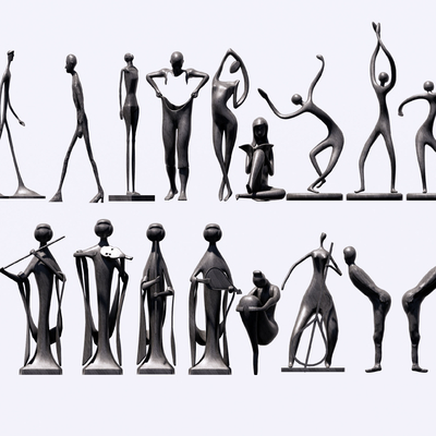 人物雕塑 小品 摆件su模型