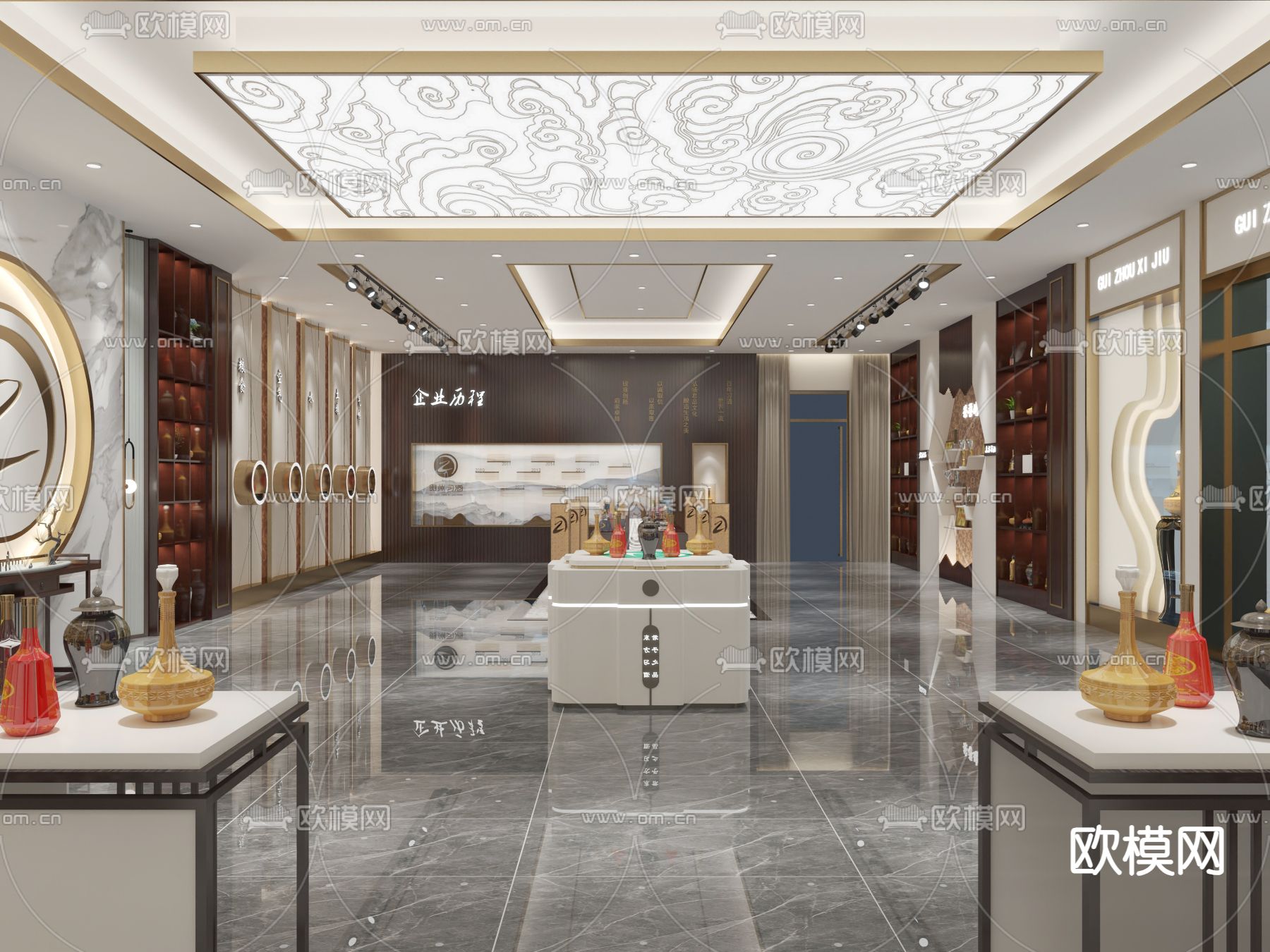 白酒专卖店3d模型下载（渲染图2）