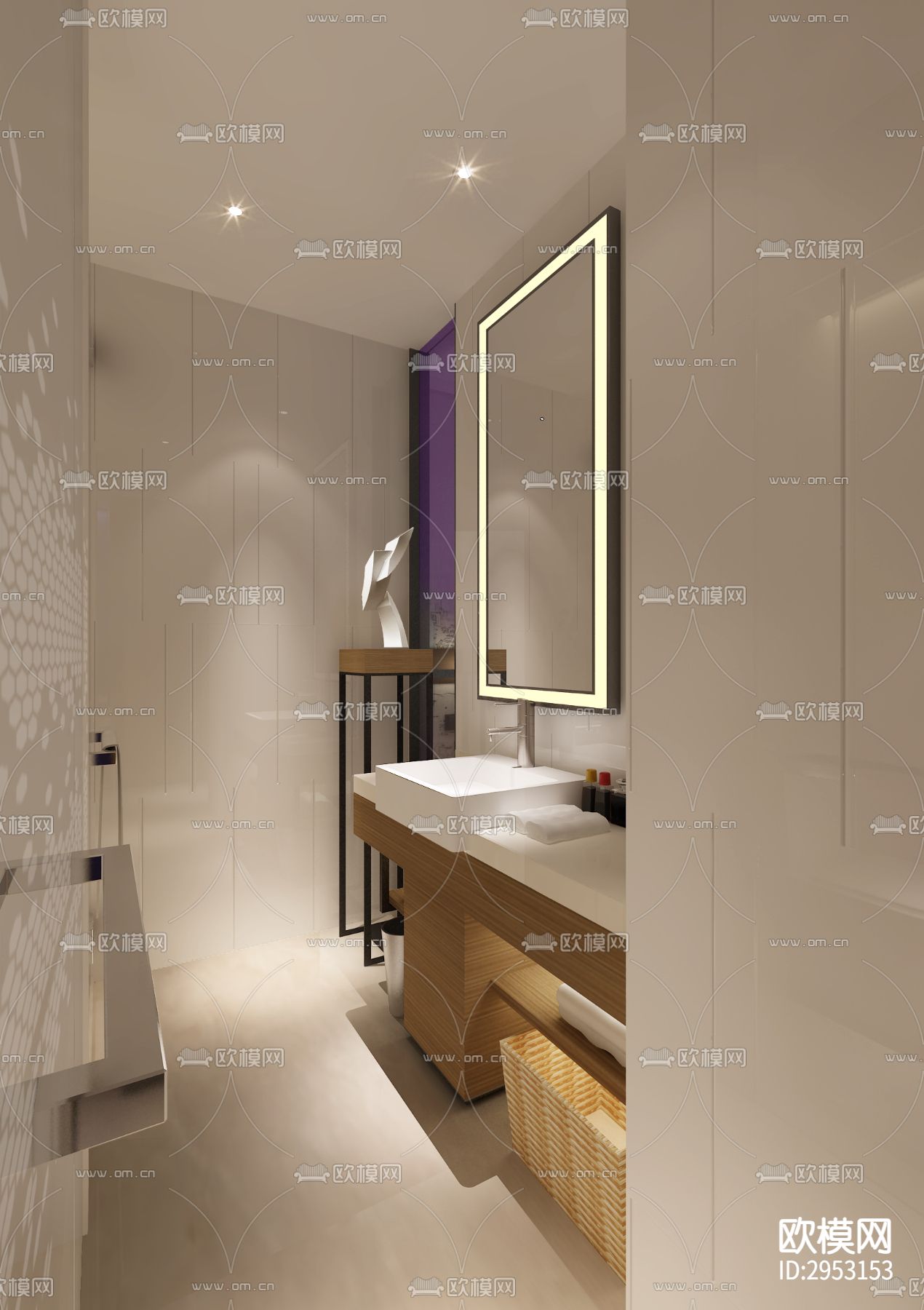 现代酒店客房效果图下载（渲染图3）