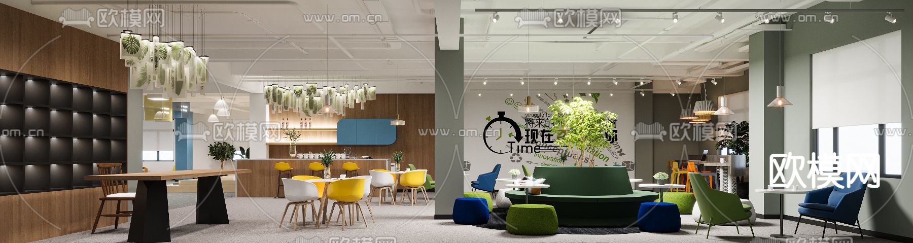 办公室休息区 茶水间 展厅3d模型下载（渲染图4）