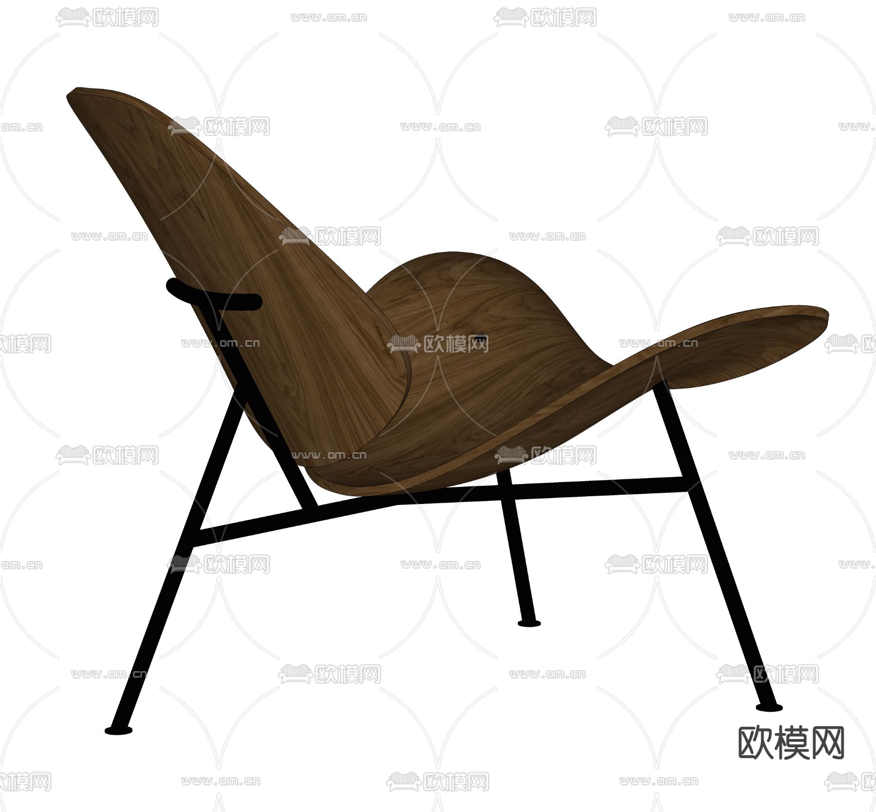 贝壳椅 微笑椅 飞机椅 休闲椅su模型下载（渲染图2）