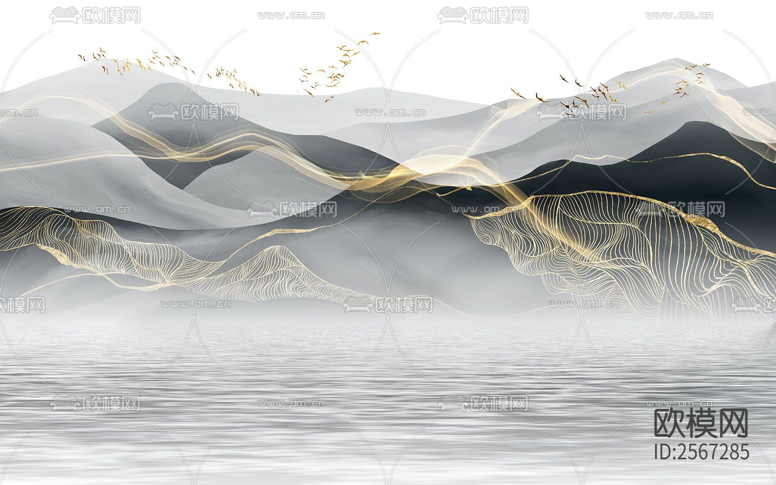 新中式壁纸下载（渲染图7）