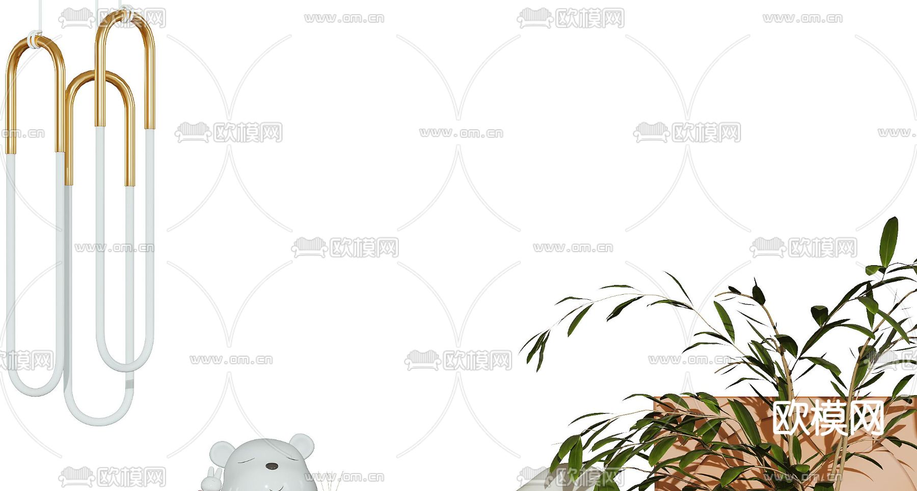 现代床头柜3d模型下载（渲染图5）