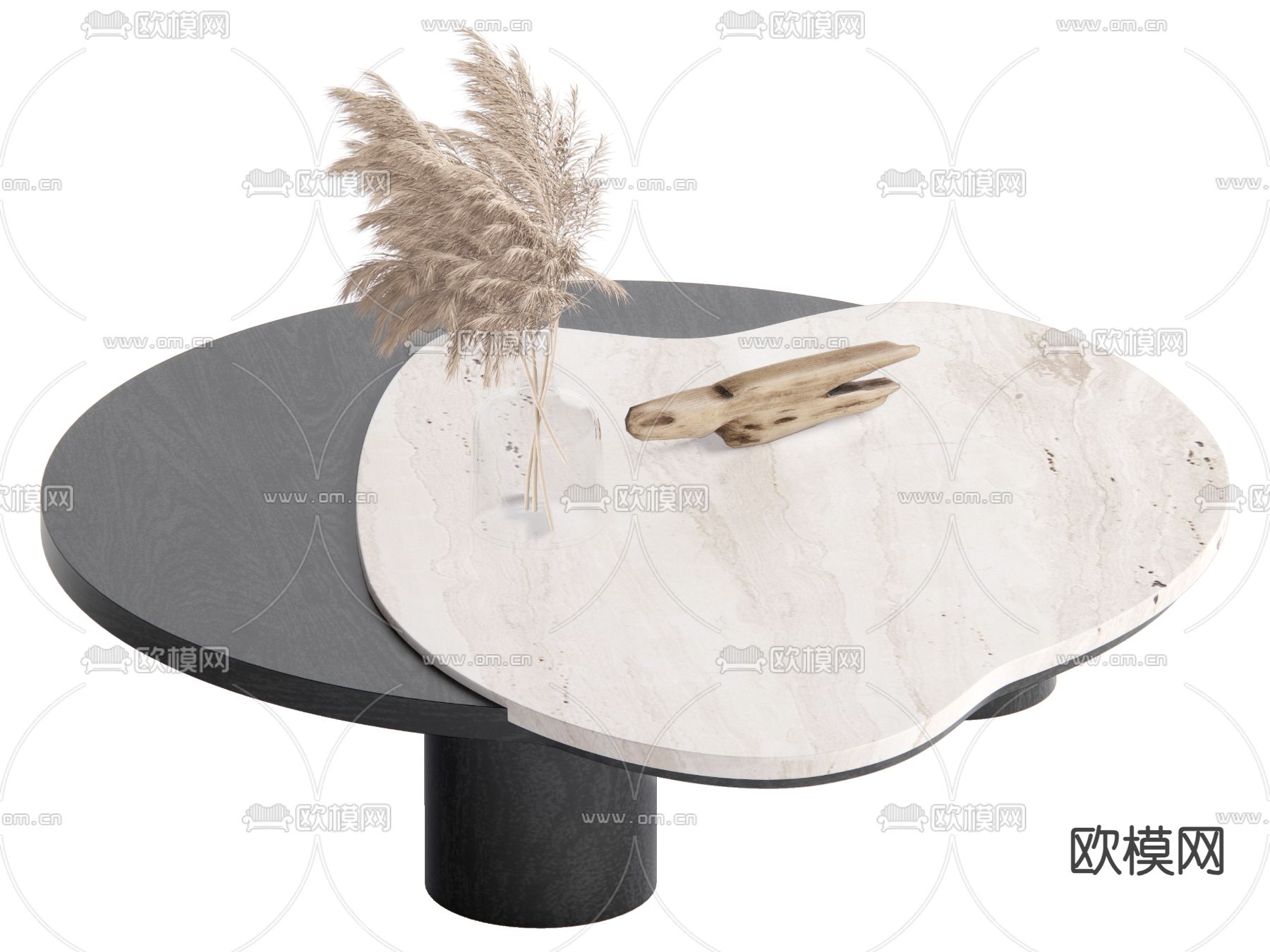 现代茶几su模型下载（渲染图1）