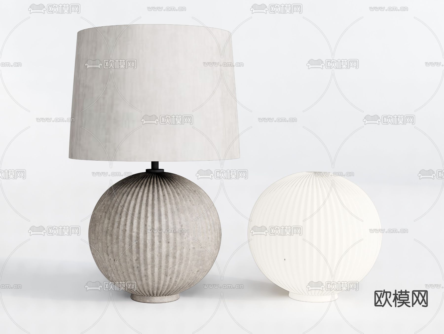 台灯 陶灯su模型下载（渲染图1）