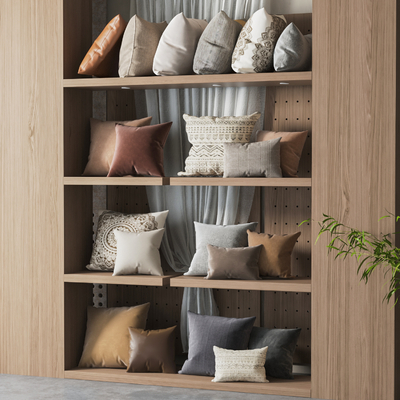  现代抱枕 方枕 靠枕su模型 