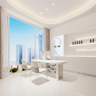  现代咨询室su模型 