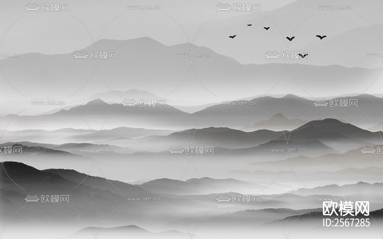 新中式壁纸下载（渲染图4）