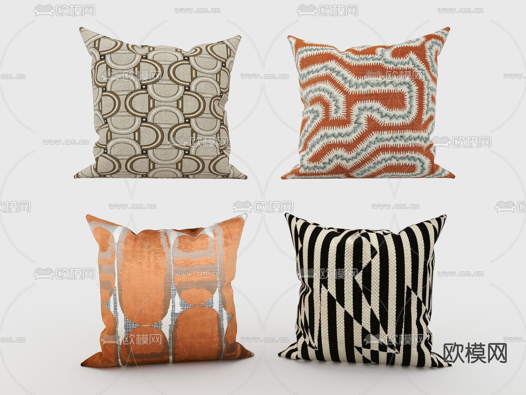 轻奢抱枕 靠枕 枕头3d模型下载