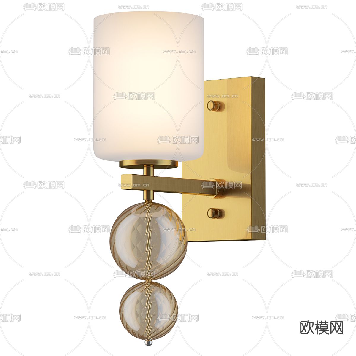 简欧壁灯su模型下载（渲染图2）