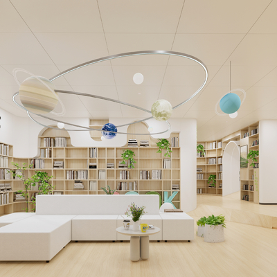  学校图书馆su模型 