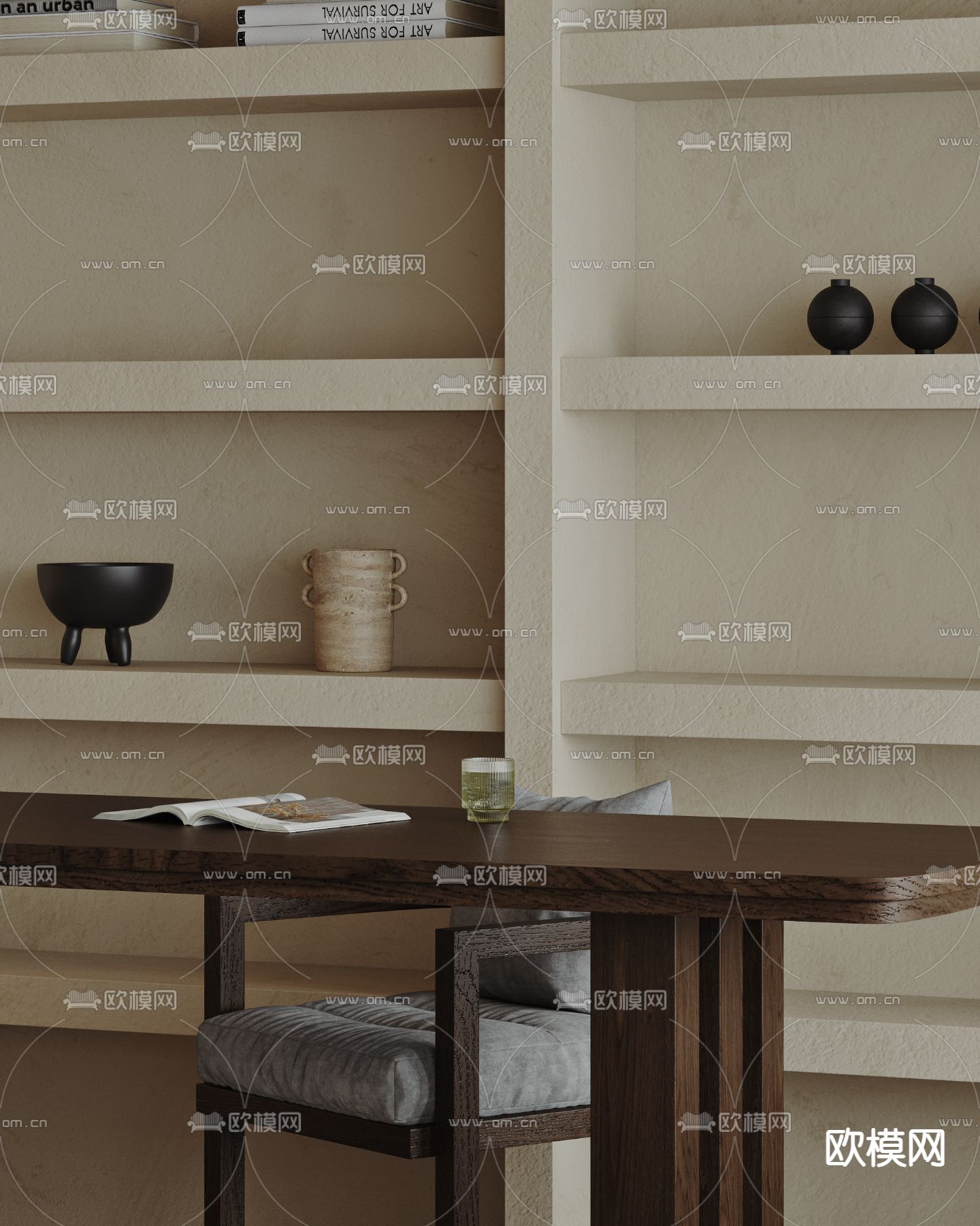 侘寂休闲室 娱乐室 会客室3d模型下载（渲染图4）