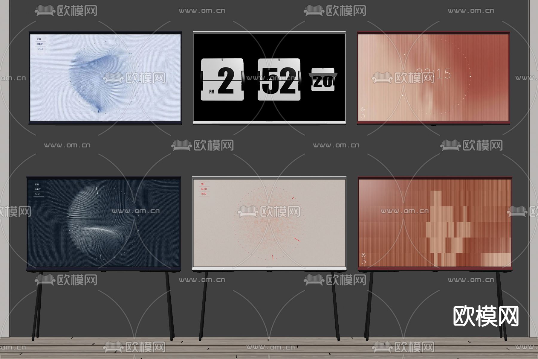 电视机su模型下载（渲染图1）