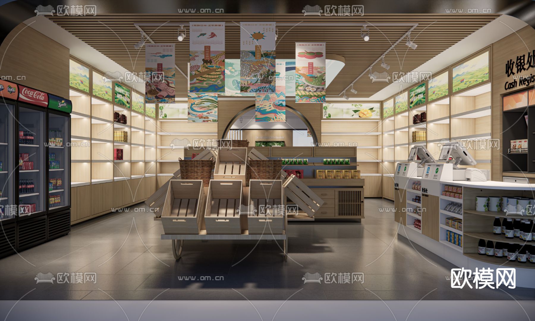 现代特产店  便利店su模型下载（渲染图4）