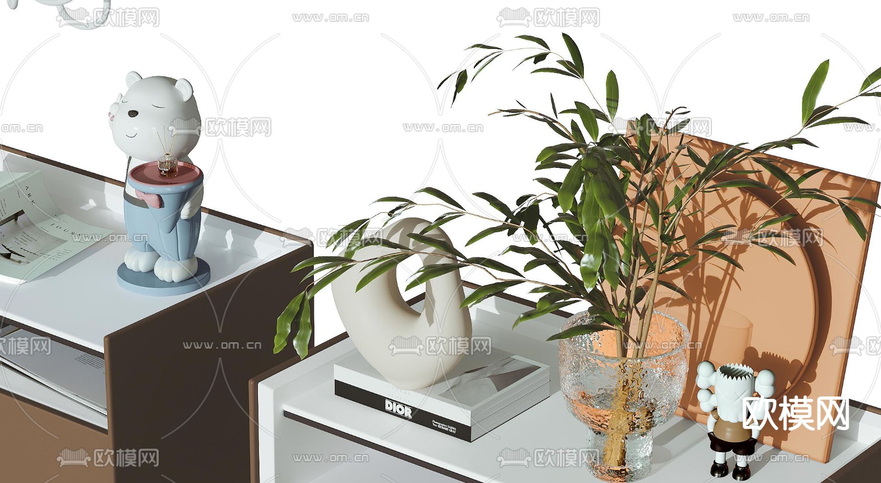 现代床头柜3d模型下载（渲染图4）