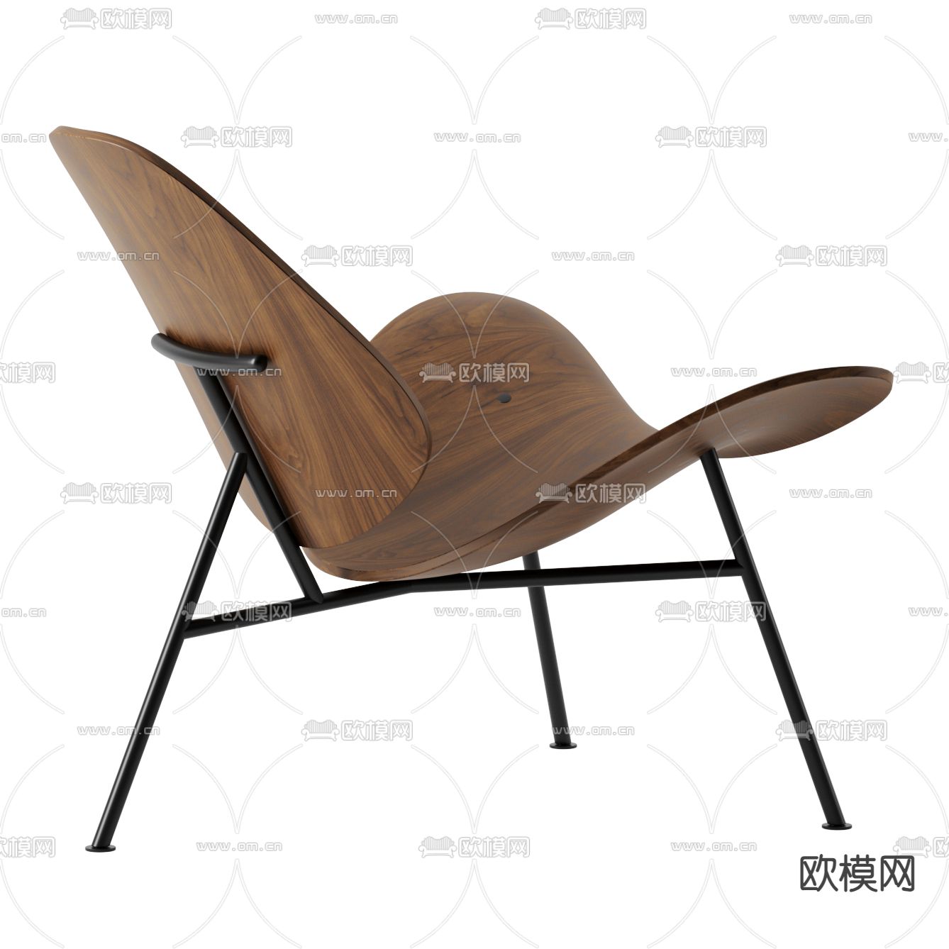 贝壳椅 微笑椅 飞机椅 休闲椅su模型下载（渲染图1）