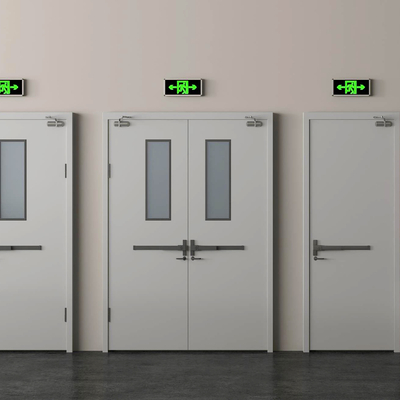  消防门 防火门 消防栓su模型 