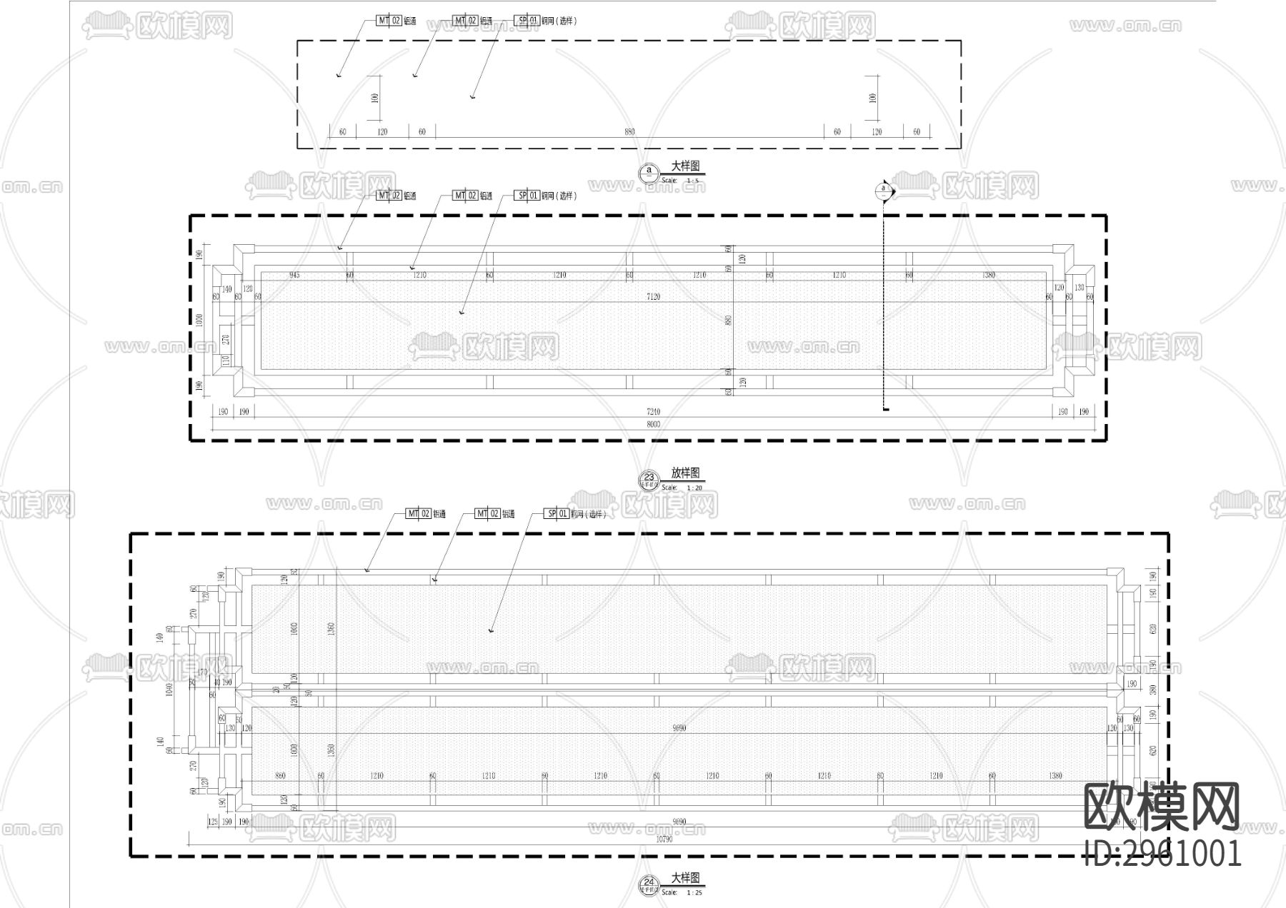 酒店服务台cad大样图下载（渲染图1）