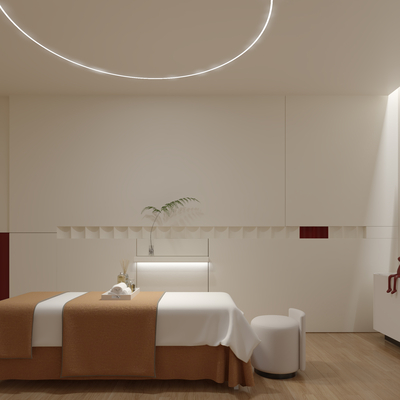  美容SPA 美容间su模型 