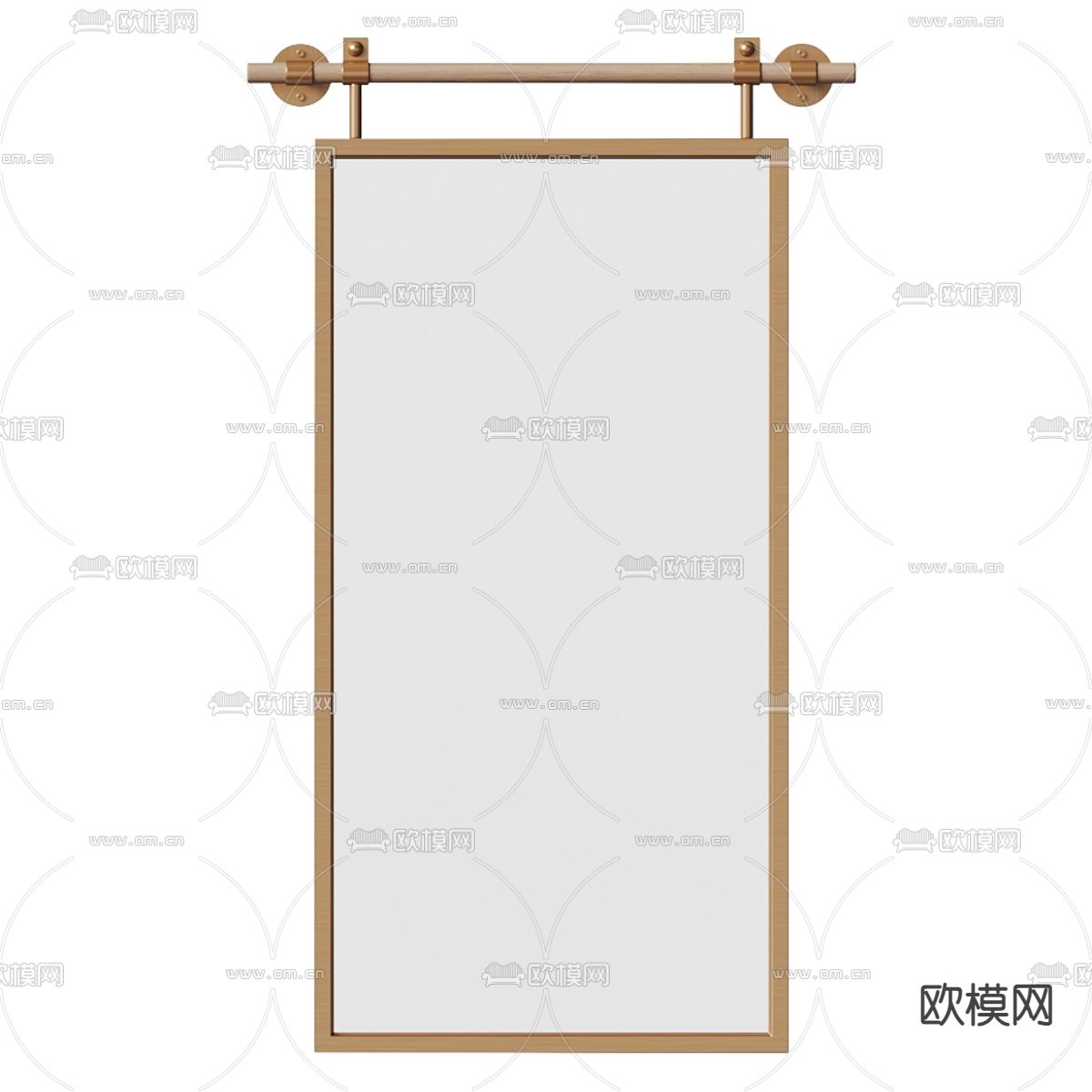 装饰镜 镜子 化妆镜su模型下载（渲染图1）