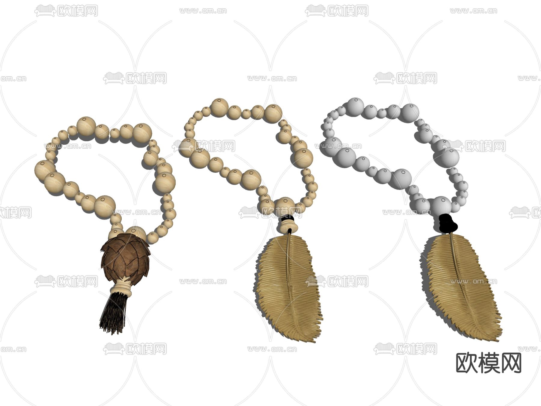东南亚手链 首饰su模型下载