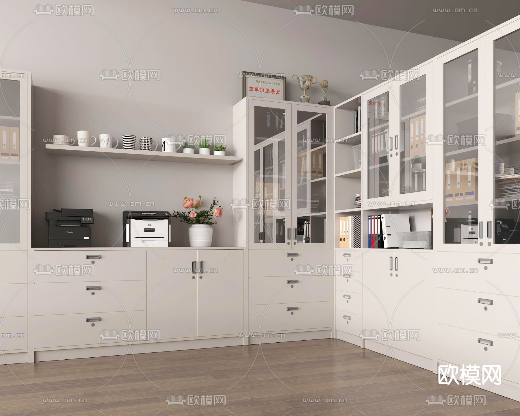 文件柜 档案柜su模型下载（渲染图2）