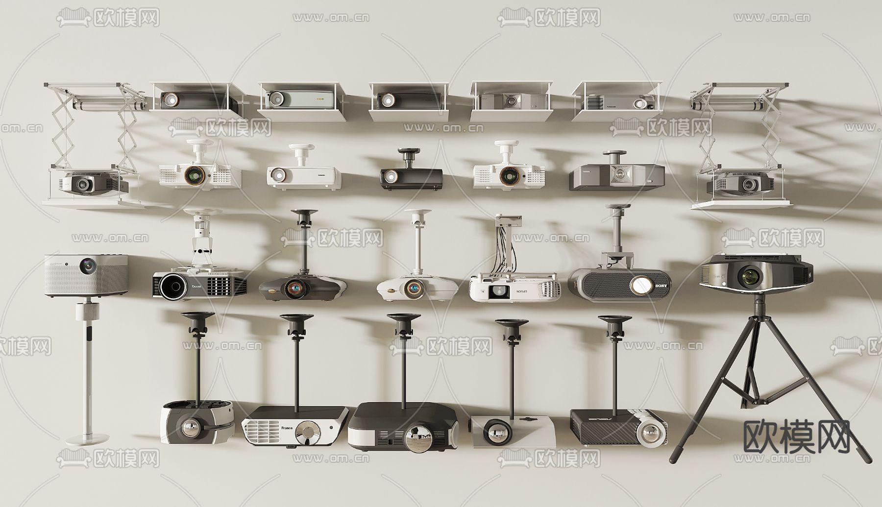 投影仪su模型下载（渲染图2）