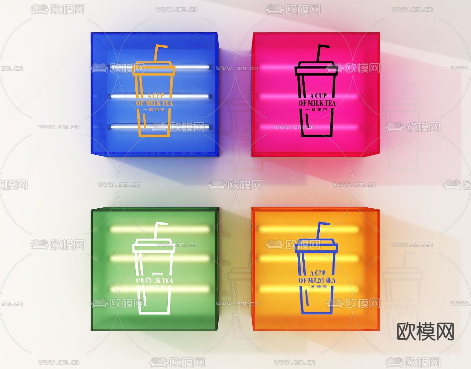 亚克力灯箱su模型下载（渲染图2）