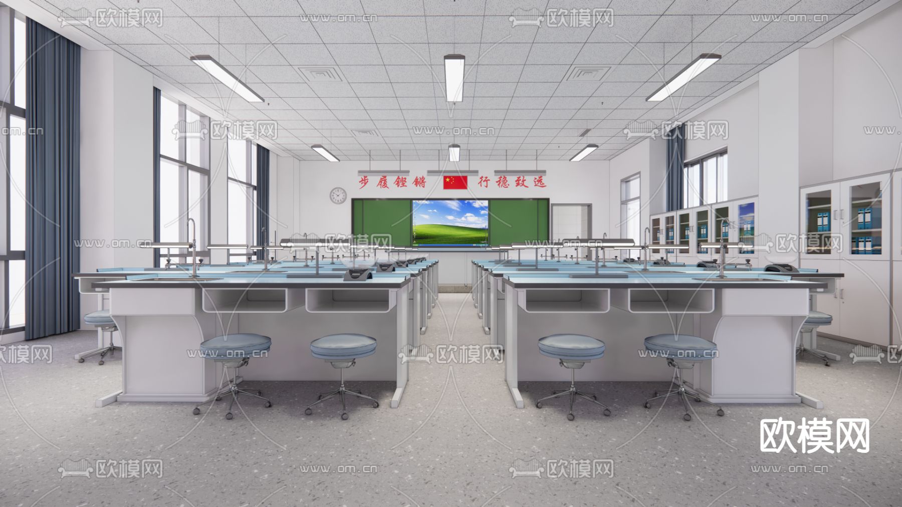 学校教室 实验室 解剖室su模型下载（渲染图1）