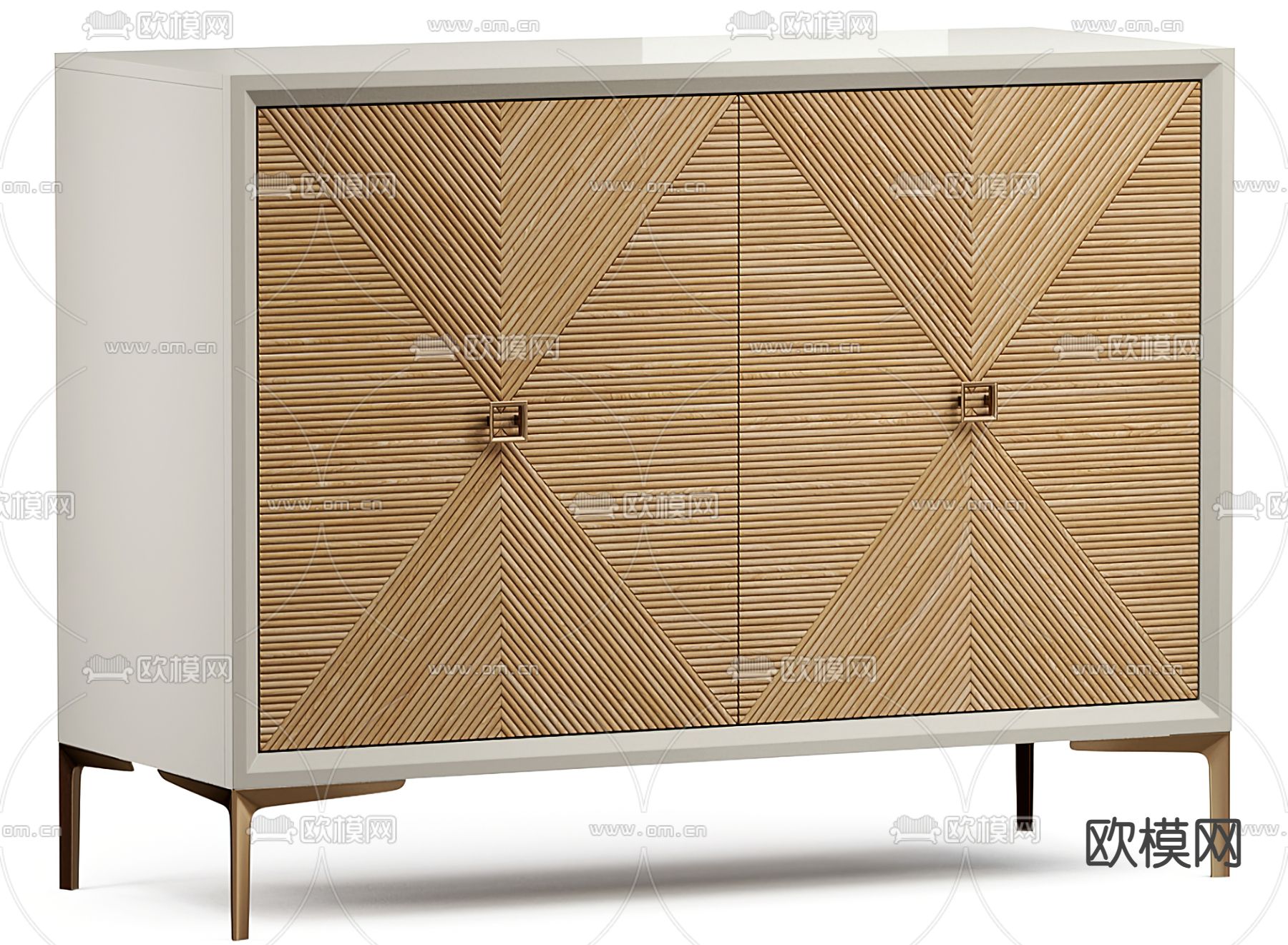 现代玄关柜 鞋柜 端景柜su模型下载（渲染图1）
