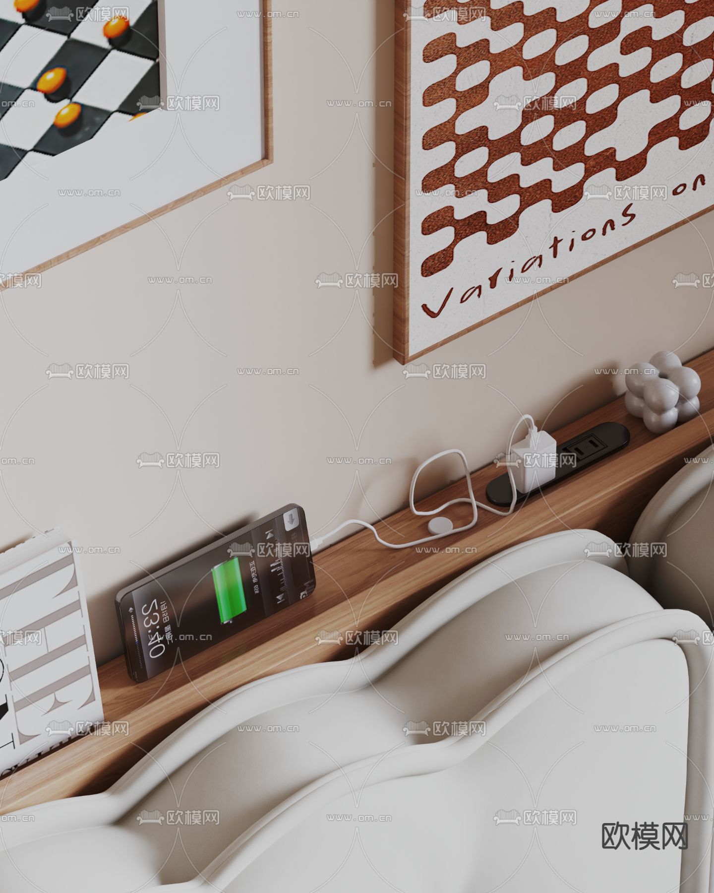 手机 充电器3d模型下载