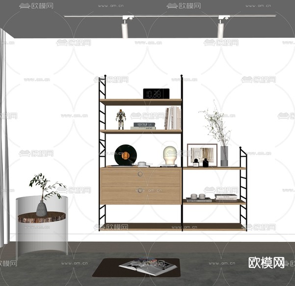 置物架 吊柜 壁架su模型下载(渲染图2)