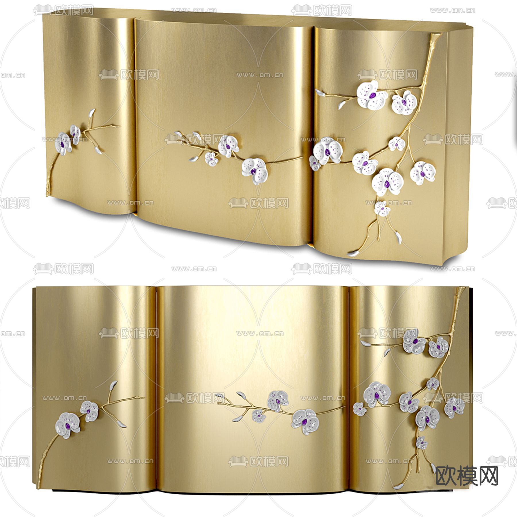 轻奢服务台 前台 接待台 咨询台3d模型下载