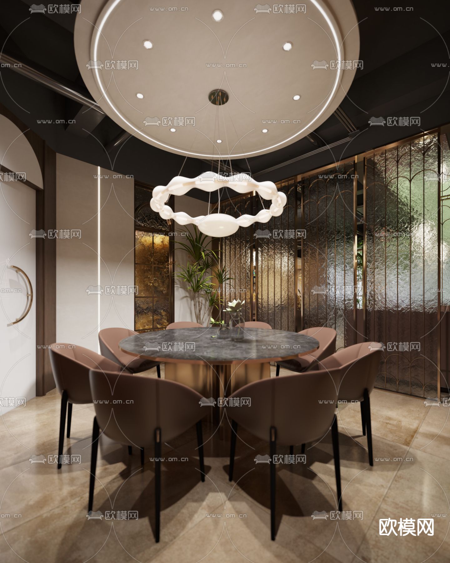 私房菜包厢 酒楼包房3d模型下载