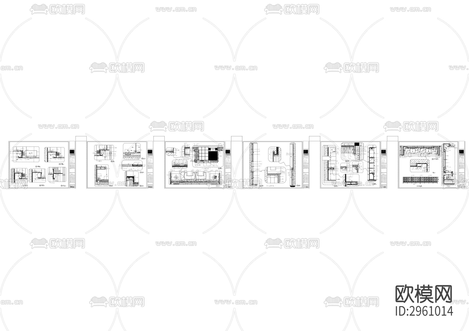 豪华房墙身cad大样图下载（渲染图4）