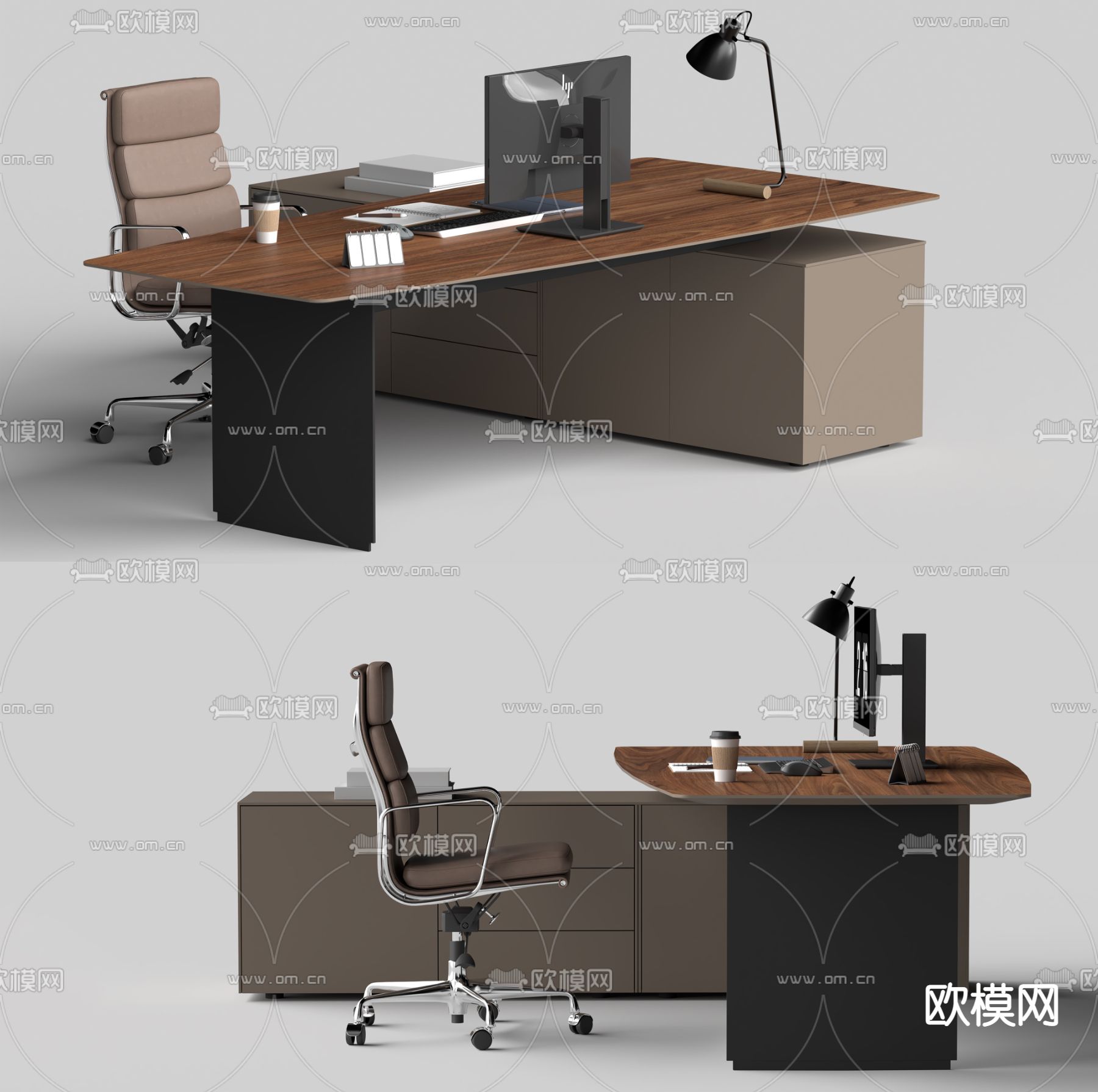 办公桌椅su模型下载（渲染图2）