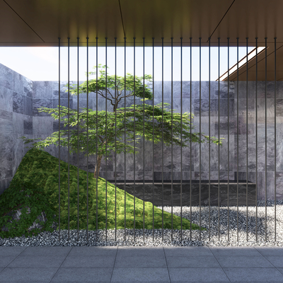  庭院景观su模型 