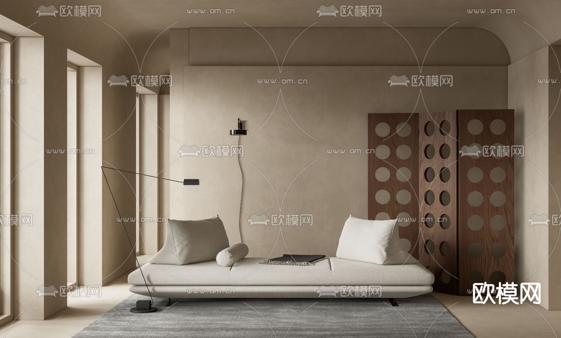 Ligneroset 多人沙发su模型