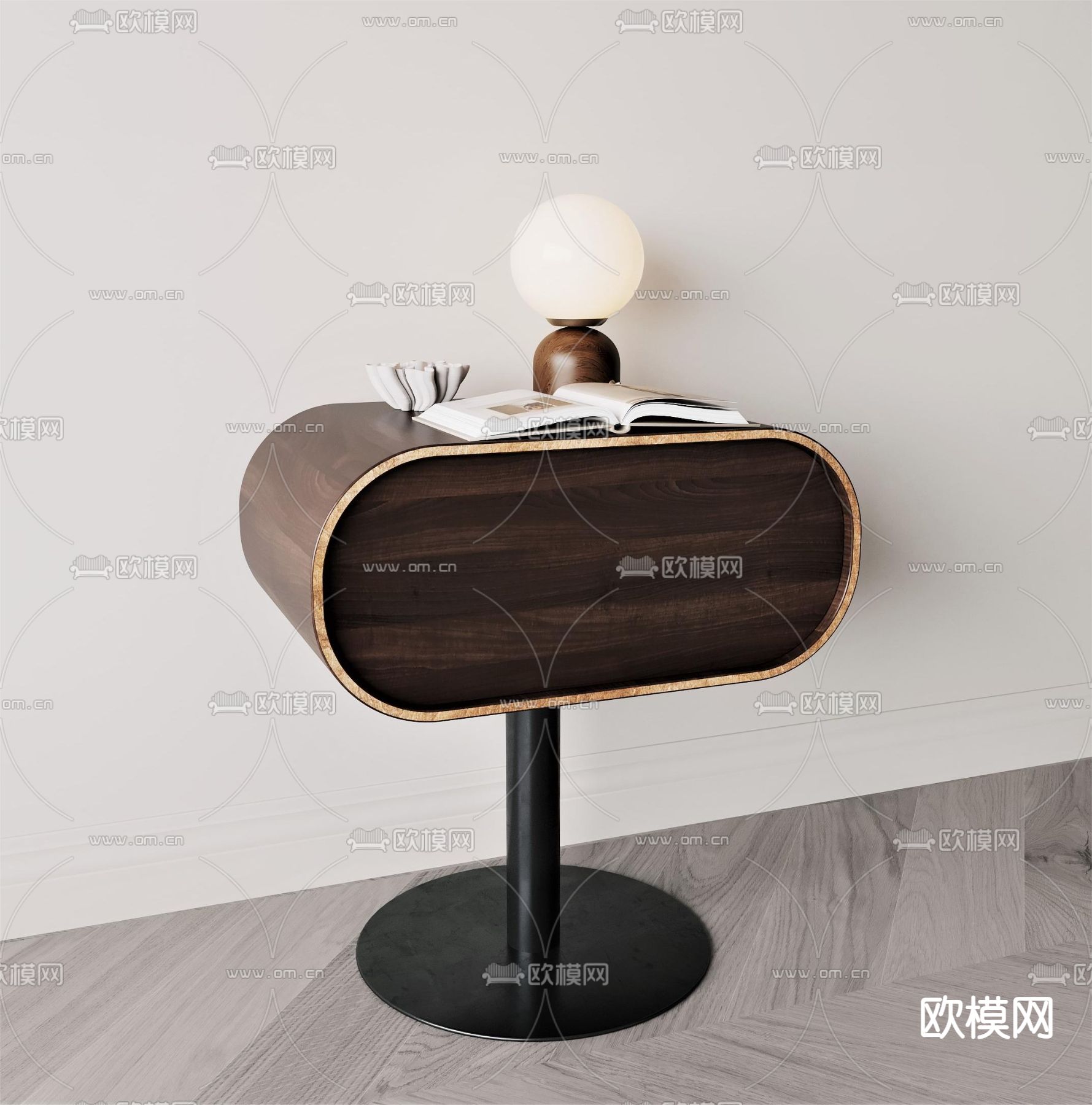 侘寂床头柜3d模型下载