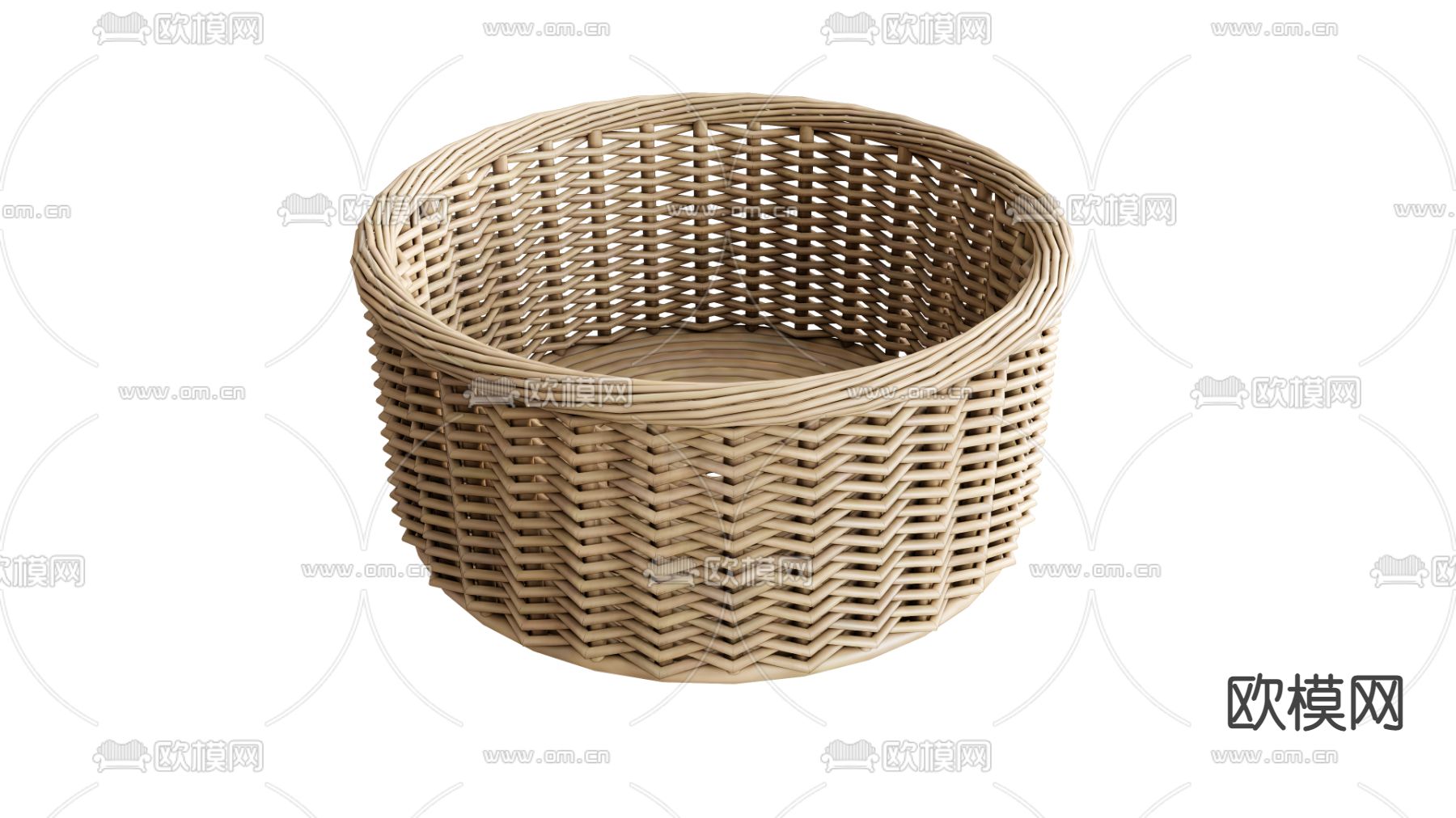 竹篮竹筐 簸箕su模型下载（渲染图2）
