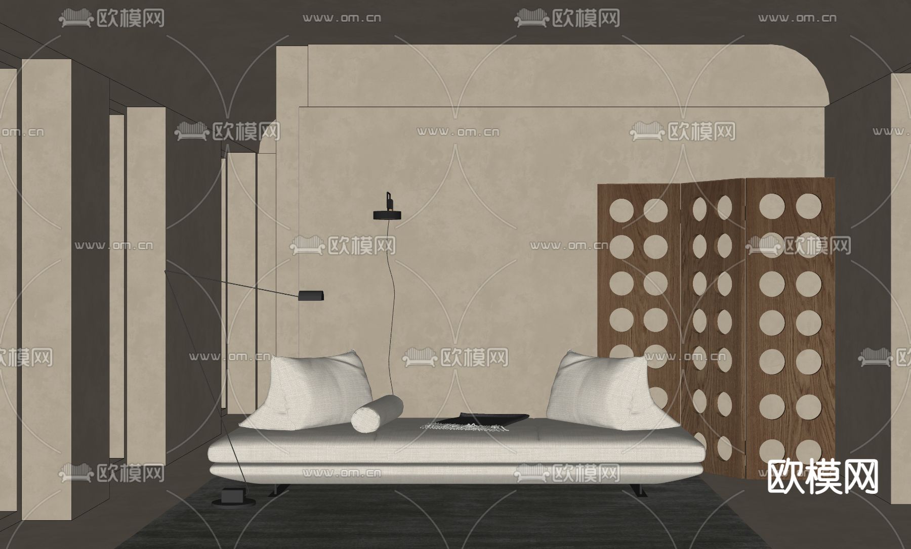 Ligneroset 多人沙发su模型