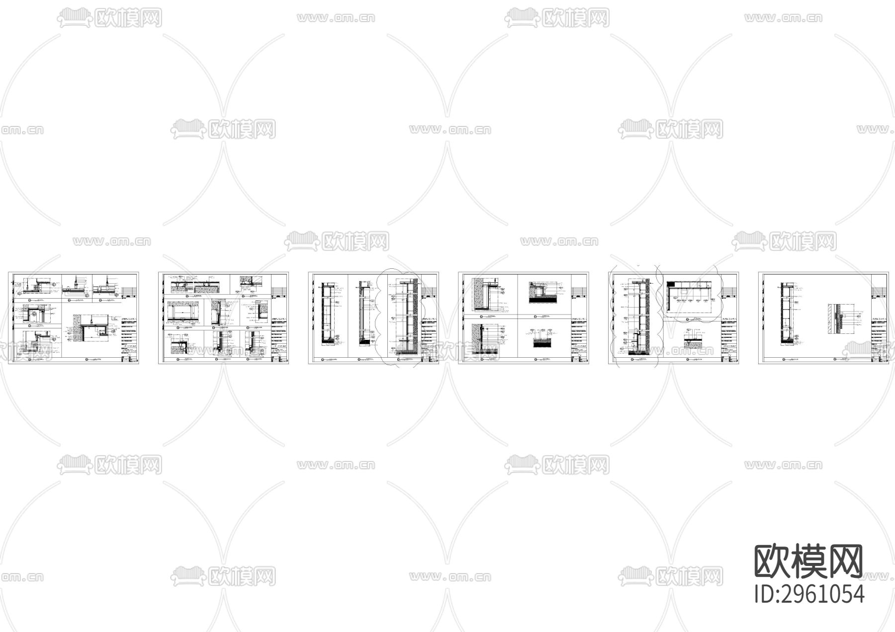 酒店走廊墙身cad大样图下载（渲染图5）
