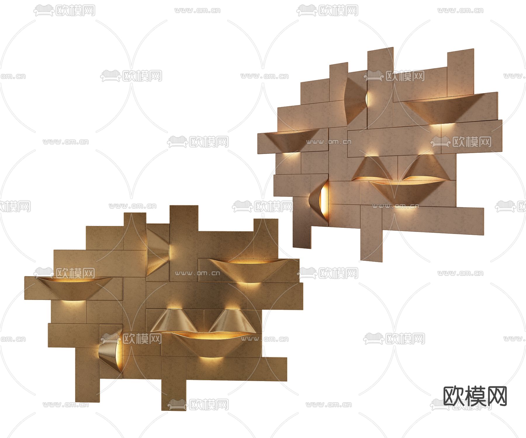 创意壁灯3d模型下载