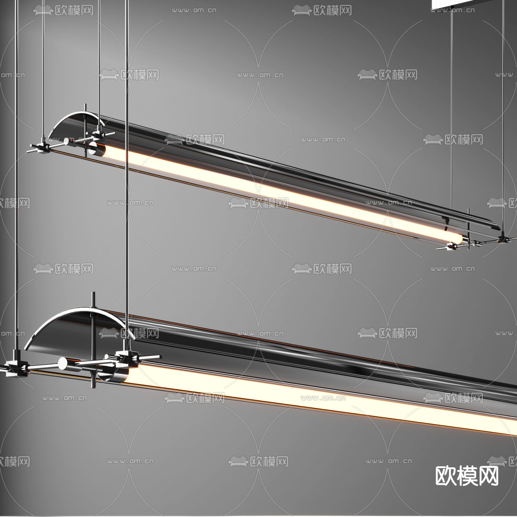 现代吊灯su模型下载（渲染图2）