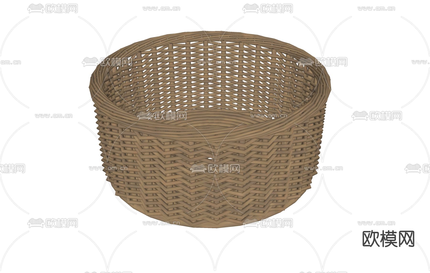 竹篮竹筐 簸箕su模型下载（渲染图1）