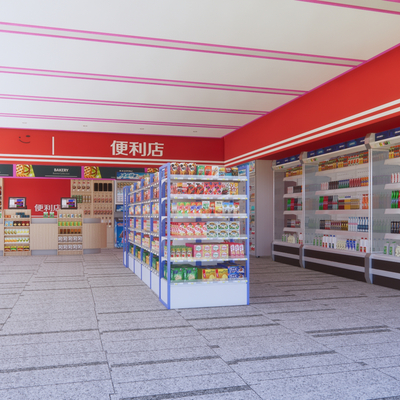  便利店su模型 