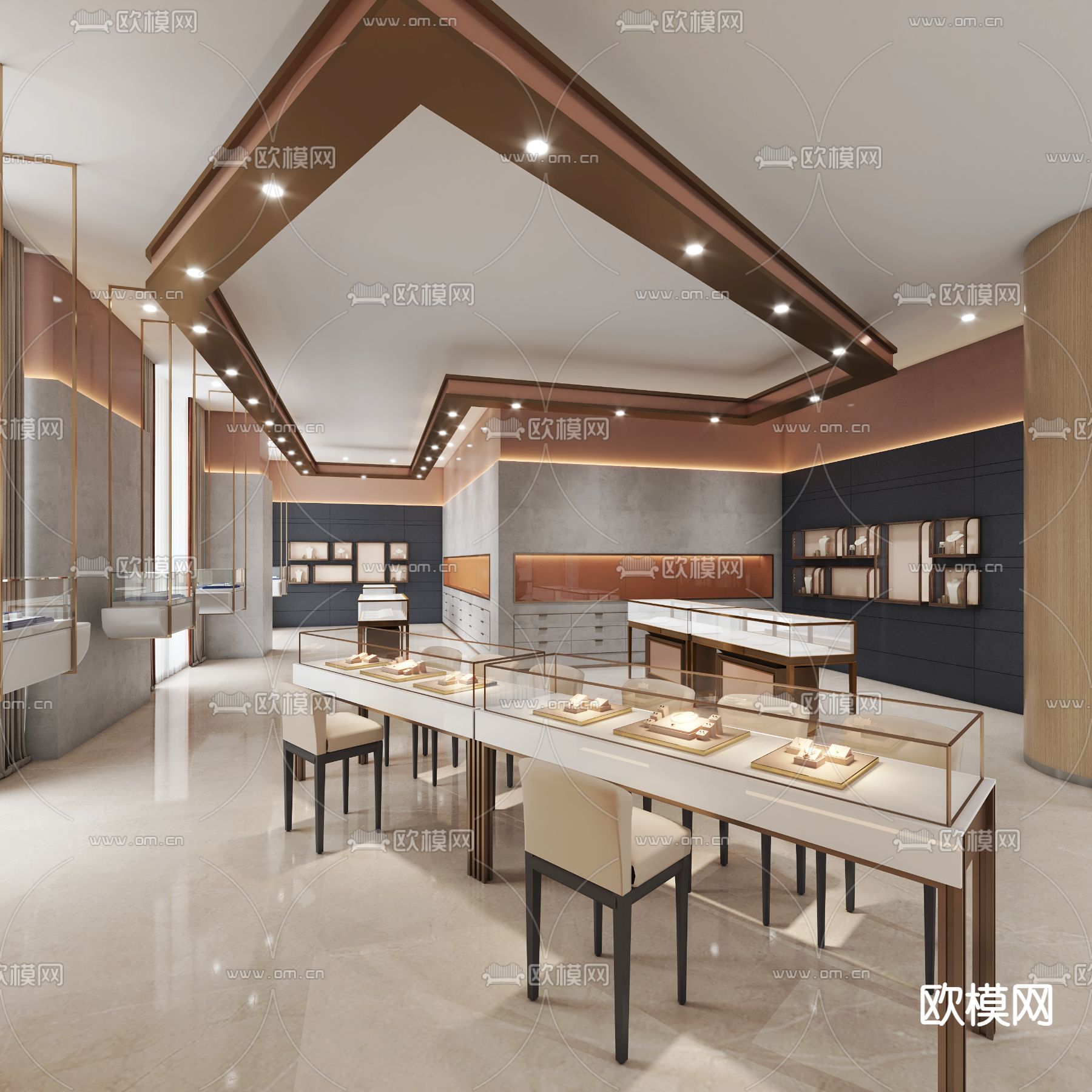 商场珠宝店3d模型下载